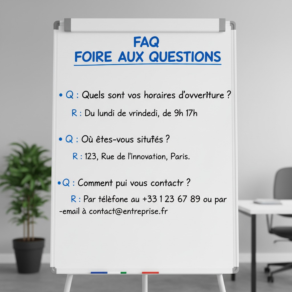 Paperboard avec questions posées